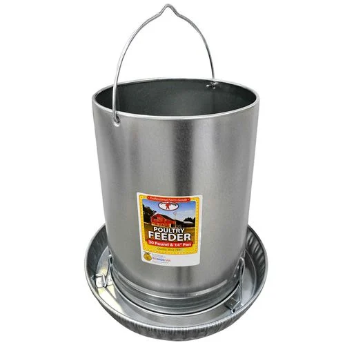 30-Pound Hanging Metal Poultry Feeder