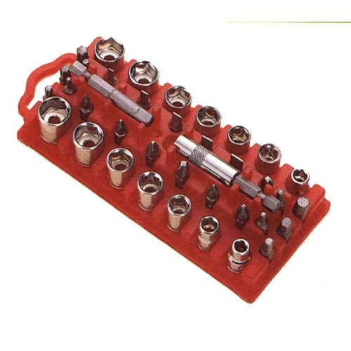 37 PC.RATCHET HANDLE W/ SOCKETS
