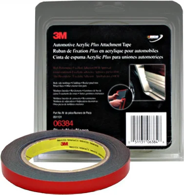 3M 1.12 mm Black Automotive Acrylic Plus Attachment Tape (06384)