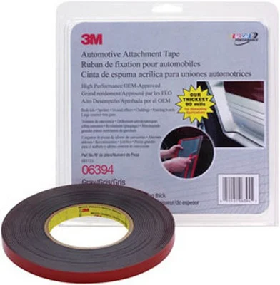 3M 1/2" X 10 Yards Gray Automotive Attachment Tape (6394)