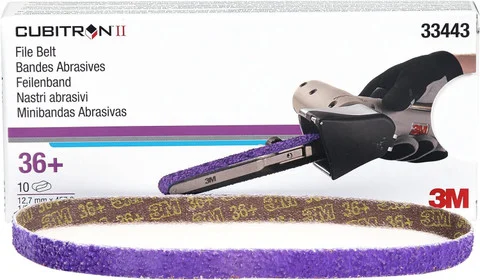 3M 1/2" X 18" 36+Grit Cubitron II File Belt 786F (33443)