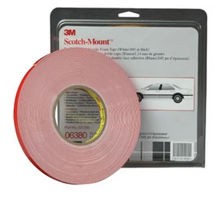 3M 1/2" X 20 Yards Black Automotive Acrylic+ Attachment Tape (6382)