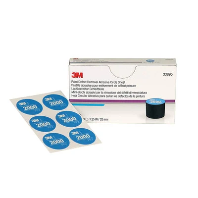 3M 1.25" 2000+Grit Paint Defect Removal Abrasive Circle Sheet (33895)