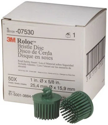3M 1" Green Roloc Bristle Discs (7530)