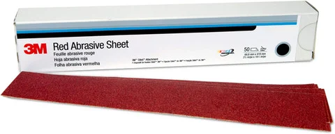 3M 2-3/4" X 16-1/2" 40D Hookit Red Abrasive Sheet (1182)
