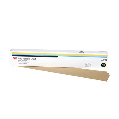 3M 2-3/4" X 17-1/2" P180A Gold Abrasive Sheet 216U (2568)