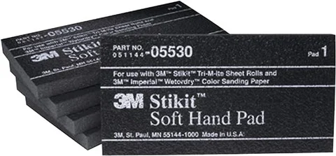 3M 2-3/4" X 5-1/2" X 3/8" Stikit Soft Hand Pad (5530)