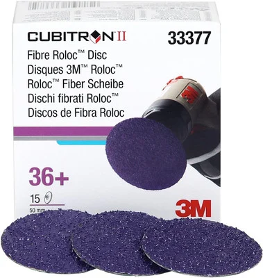 3M 2" 36+Grit Cubitron II Fibre Roloc Disc (33377)