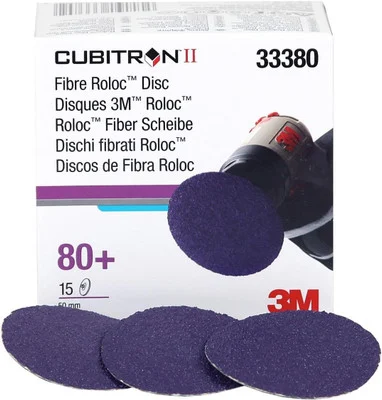 3M 2" 80+Grit Cubitron II Roloc Fibre Disc 786C (33380)