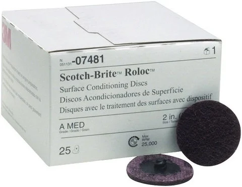 3M 2" Medium Scotch-Brite Roloc Surface Conditioning Disc (07481)