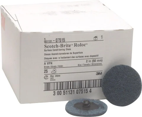 3M 2" Very Fine Scotch-Brite Roloc Surface Conditioning Disc (07515)