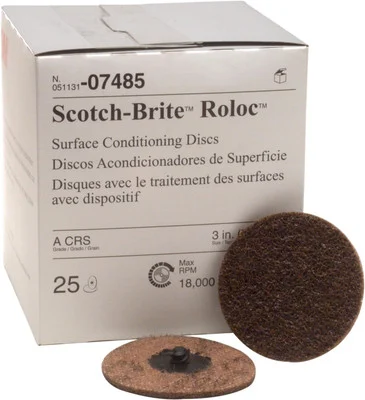 3M 3" Coarse Scotch-Brite Roloc Surface Conditioning Disc (07485)