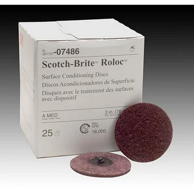 3M 3" Medium Scotch-Brite Roloc Surface Conditioning Disc (07486)