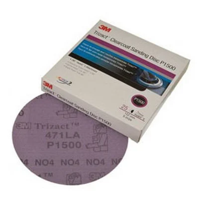 3M 3" P1500 Trizact Hookit Clear Coat Sanding Abrasive Disc (2094)