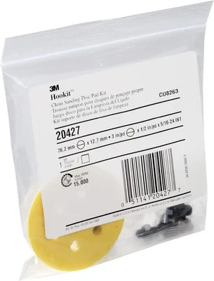 3M 3" X 1/2" X 5/16" Clean Sanding Disc Pad Kit (20427)