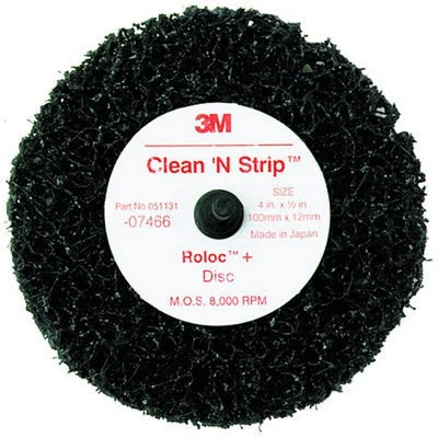 3M 4" X 1/2" Scotch-Brite Roloc Clean and Strip Discs (07466)