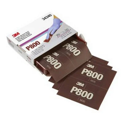 3M 5.5" X 6.8" P800 Flexible Abrasive Hookit Sheet (34340)