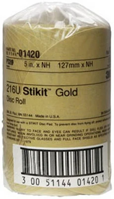 3M 5" P320A Stikit Gold Paper Disc Roll 216U (1420)