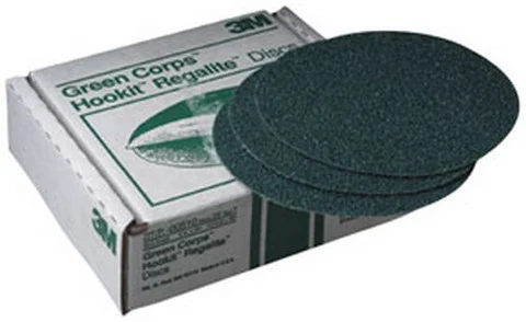 3M 6" 80E Green Corps Hookit Regalite Disc (512)