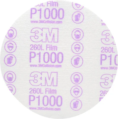 3M 6" P1000 Hookit Finishing Film Abrasive Disc 260L (969)