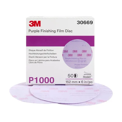 3M 6" P1000 Hookit Purple Finishing Film Disc (30669)