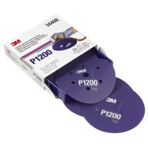 3M 6" P1200 Dust Free Hookit Flexible Abrasive Disc (34408)