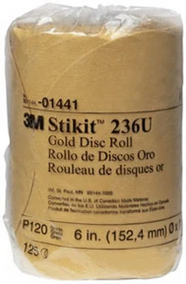 3M 6" P120A Stikit Gold Disc Roll (1441)