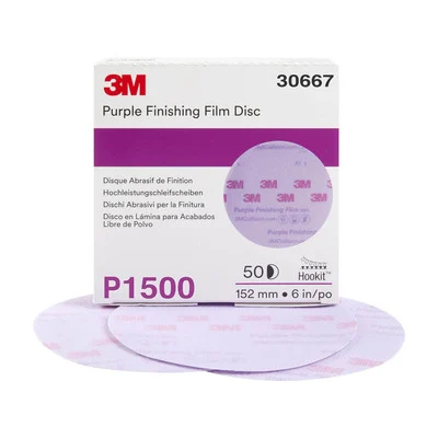 3M 6" P1500 Hookit Purple Finishing Film Disc (30667)