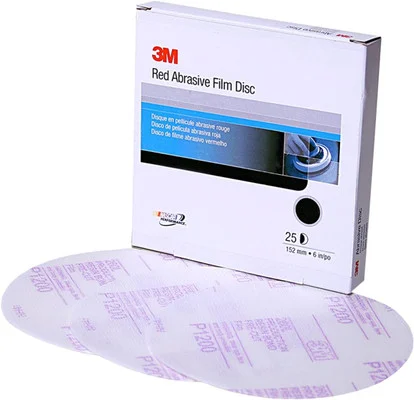 3M 6" P1500 Hookit Red Finishing Film Abrasive Disc 260L (1184)