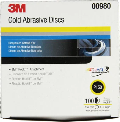 3M 6" P150C Hookit Gold Abrasive Disc 236U (00980)