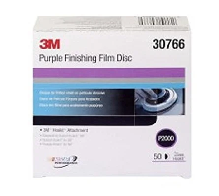 3M 6" P2000 Dust-Free Hookit Purple Finishing Film Disc (30766)