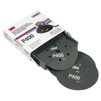 3M 6" P400 Dust Free Hookit Flexible Abrasive Disc 270J (34403)