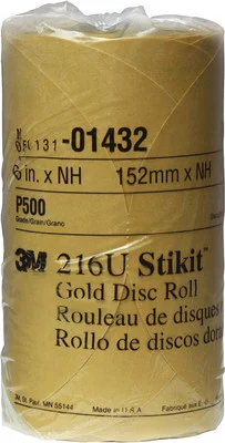 3M 6" P500A Stikit Gold Abrasive Disc Roll 216U (1432)