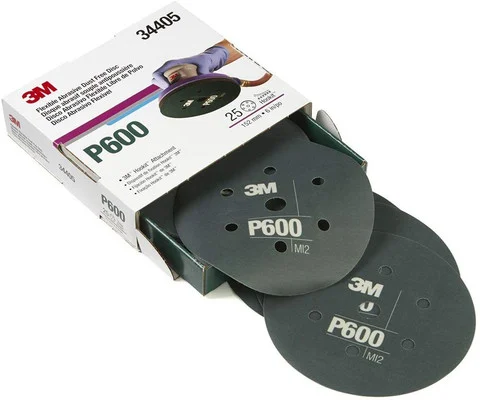 3M 6" P600 Dust Free Hookit Flexible Abrasive Disc (34405)