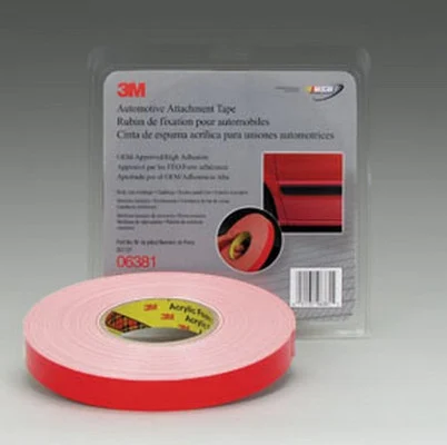 3M 7/8" X 20 Yards White Automotive Attachment Tape (6381)