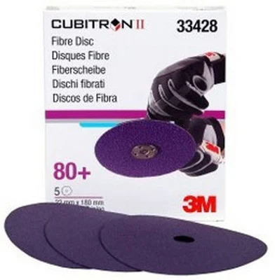 3M 7" X 7/8" 80+ Grit Cubitron II Abrasive Fibre Disc (33428)