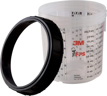 3M Box of 2 177ml Mini PPS Cup & Collar (16115)