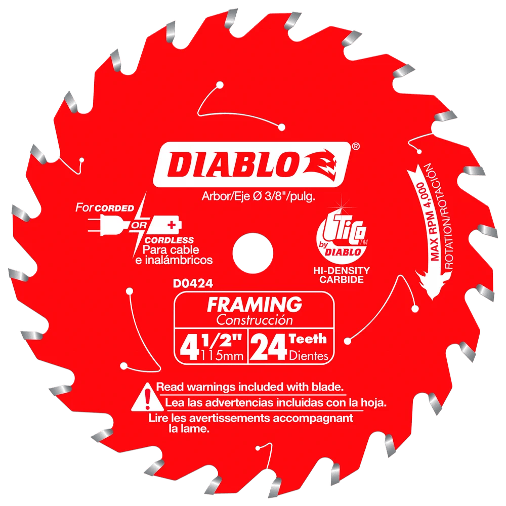 4-1/2 in. x 24 Tooth Framing Trim Saw Blade - 20 per Order