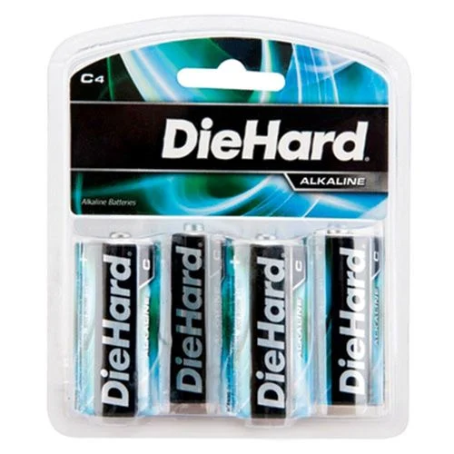 4 C Alkaline Batteries, DieHard, (4 Pk)