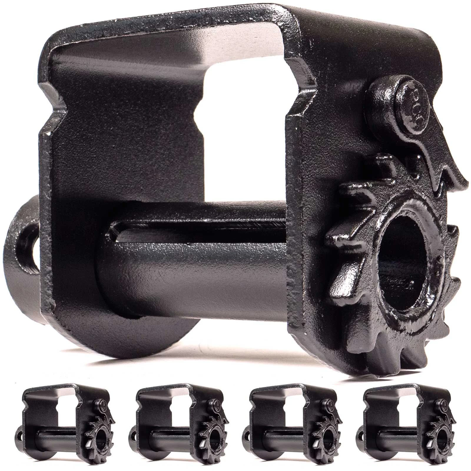 4" Low Profile Sliding C Track Flatbed Winch | 5-Pack