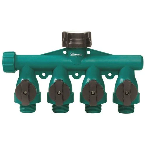 4-WAY MANIFOLD W/SWIVEL NUT POLY
