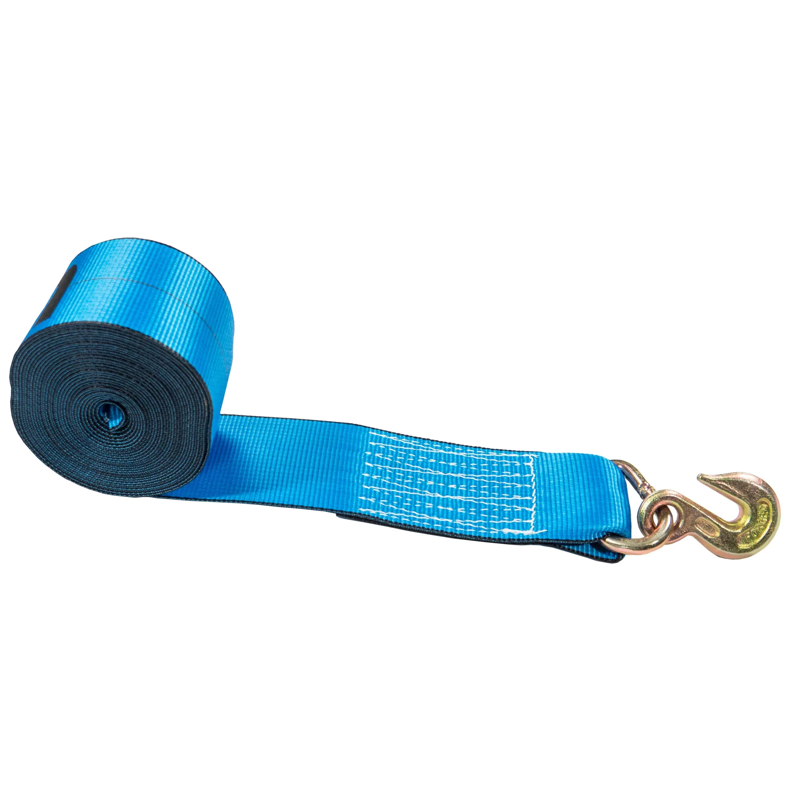 4" x 27' Winch Strap with Grab Hook | Blue