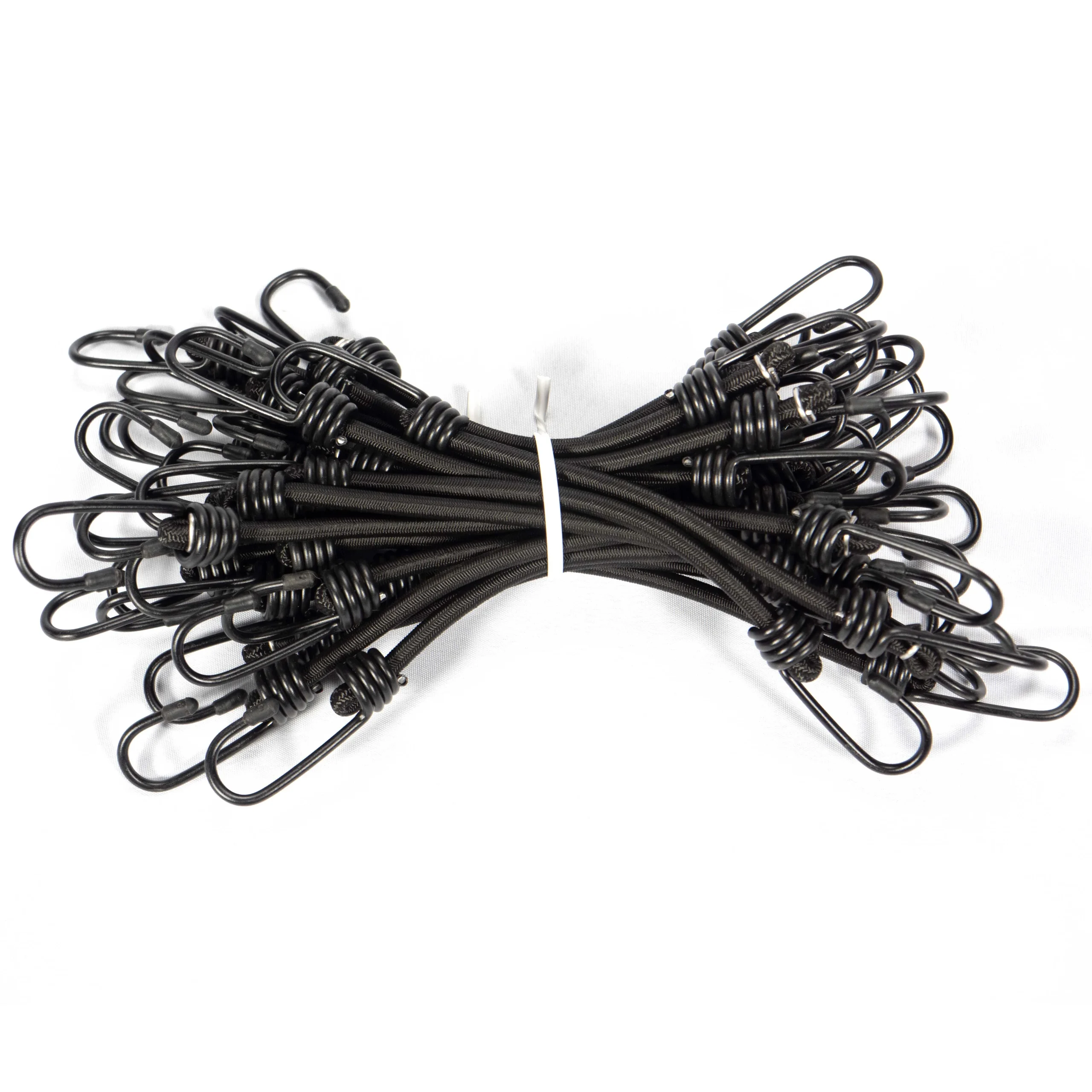 5/16" x 18" Black Bungee Cords (bundle of 25) - 8mm