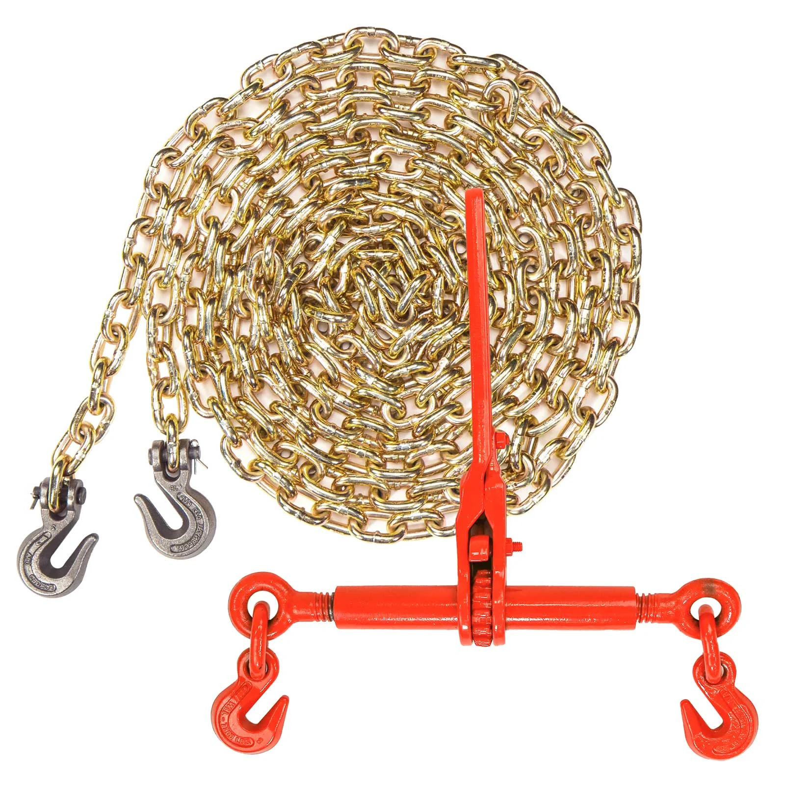 5/16" x 20' CM Grade 70 Transport Chain and Binder Kit | Made in USA
