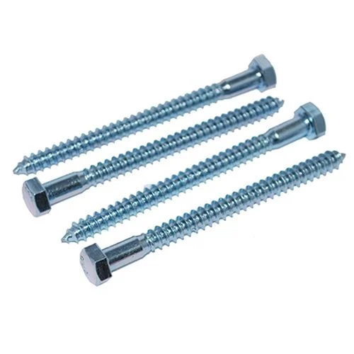 5/16" X 4" Hex Lag Screw Zinc (4/ Bag)