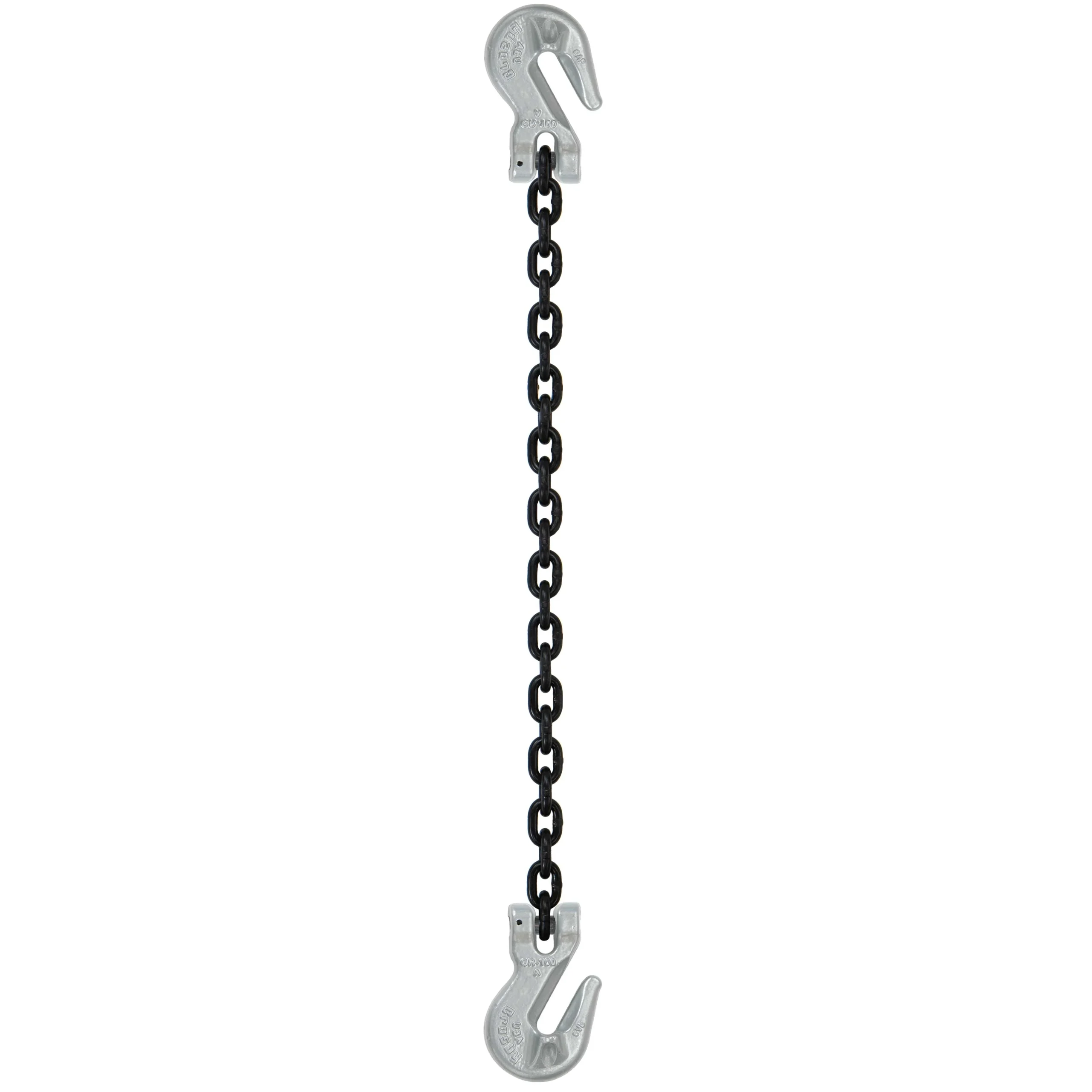 5/16" x 6' Domestic Single Leg Chain Sling with Crosby Grab & Grab Hooks - Grade 100