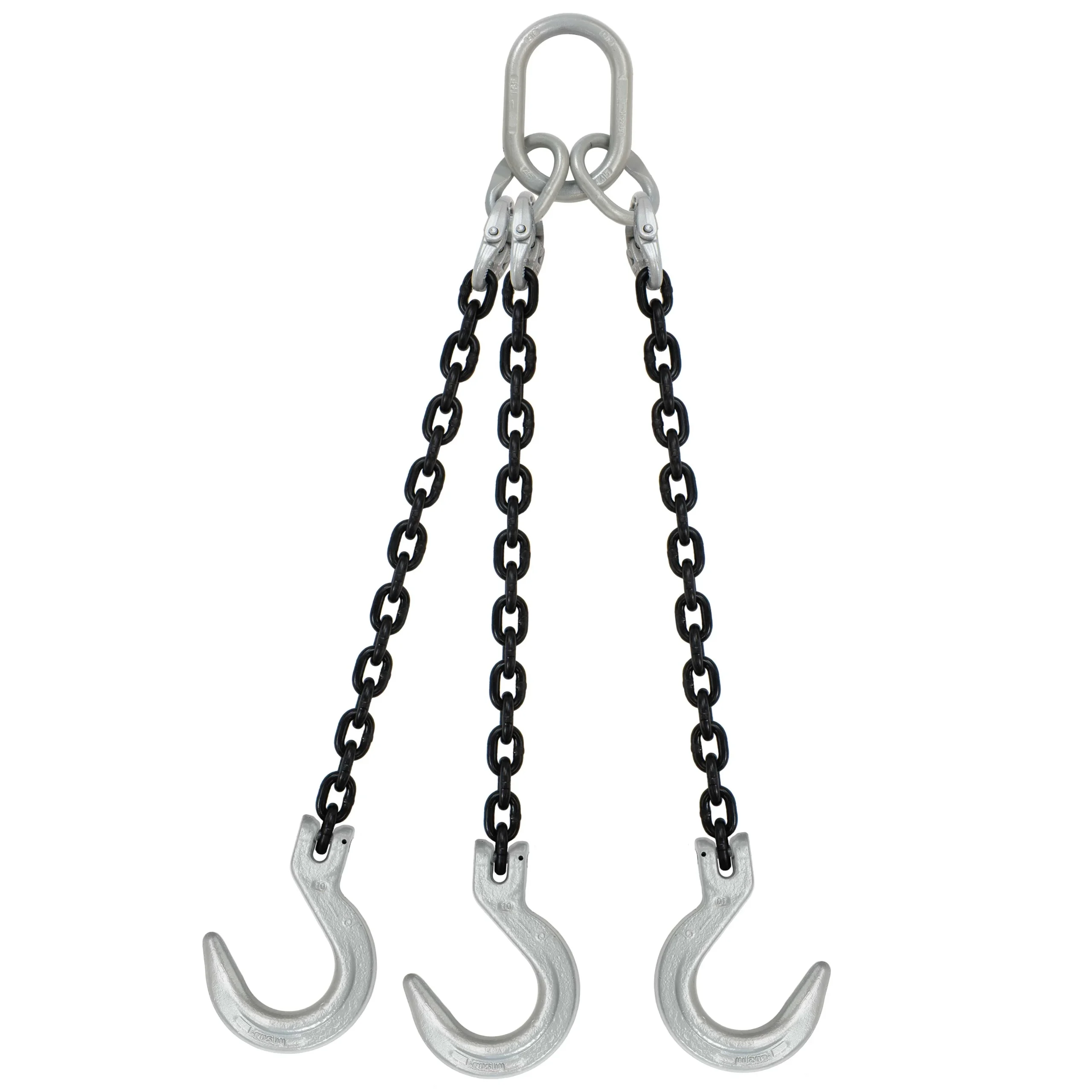 5/16" x 8' Domestic 3 Leg Chain Sling with Crosby Foundry Hooks - Grade 100