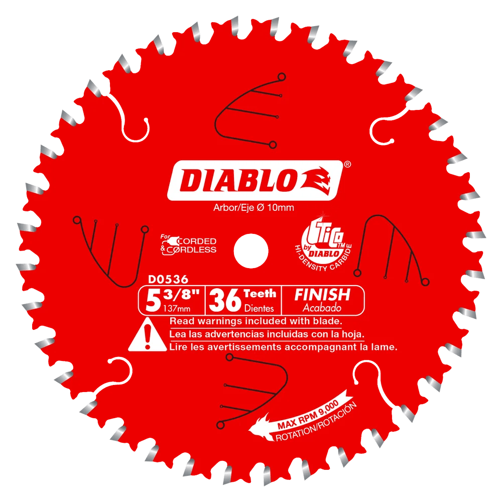 5-3/8 in. x 36 Tooth Framing Trim Saw Blade - 15 per Order