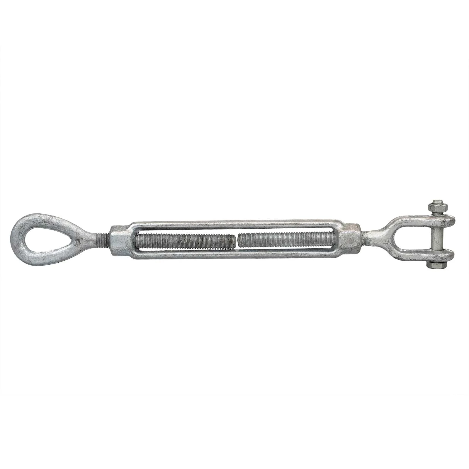 5/8" x 12" Jaw & Eye Galvanized Turnbuckle