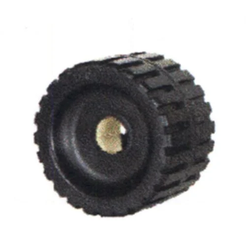 5" Diameter Wobble Rib Roller Heavy Duty Rubber 1 1/8" Shaft Size